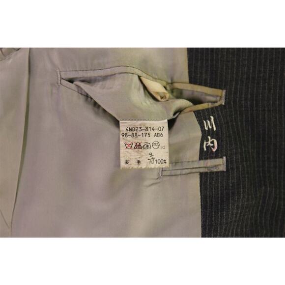 Paul Stuart Gray Thin Striped Wool Crepe 3-Btn Suit 40R - Picture 9 of 10